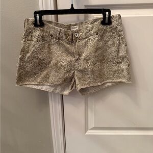 Madewell Tan Leopard Print Jean Shorts